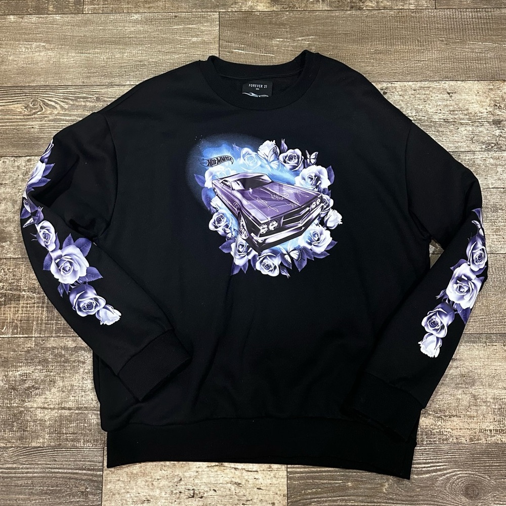 Men’s crew neck screen print sweatshirt